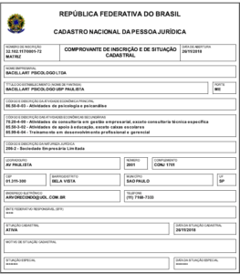Receita Federal, o orgão máximo de criar o nome da empresa