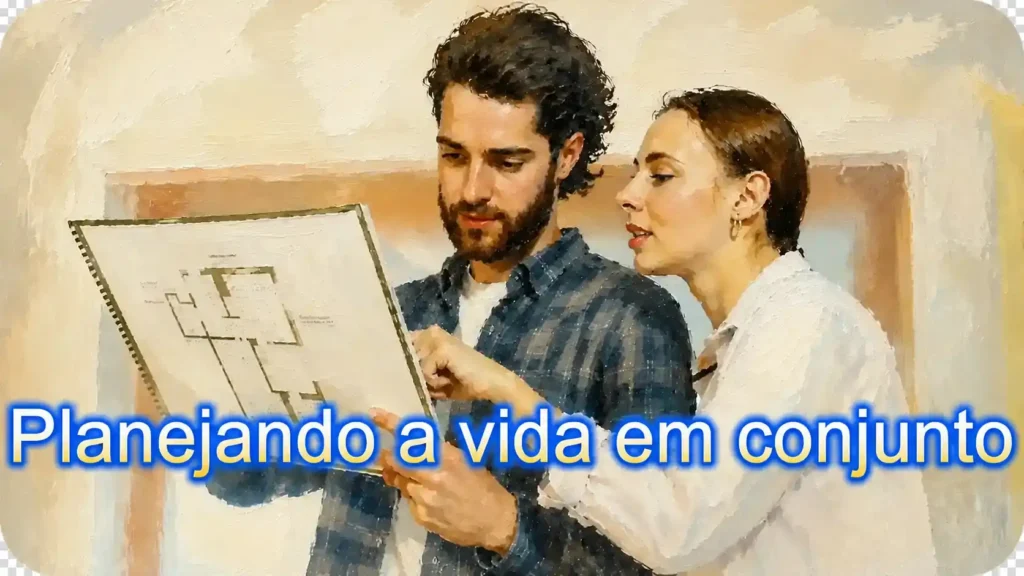 imagem de casal planejando o futuro junt oscom psicólogo experiente hetero ou LGBT